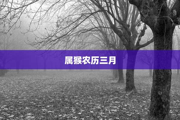 属猴农历三月