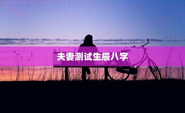 夫妻测试生辰八字