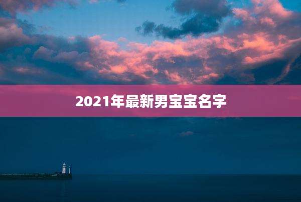 2021年最新男宝宝名字
