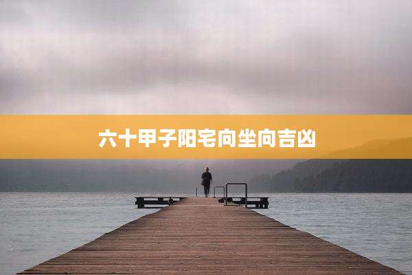 六十甲子阳宅向坐向吉凶