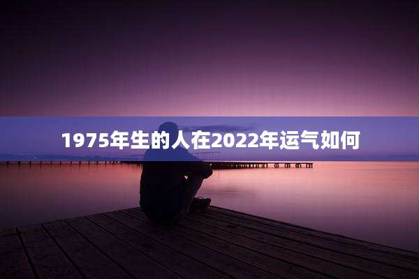 1975年生的人在2022年运气如何