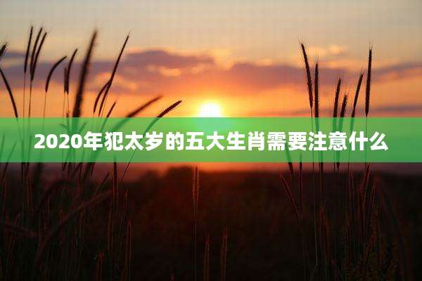 2020年犯太岁的五大生肖需要注意什么