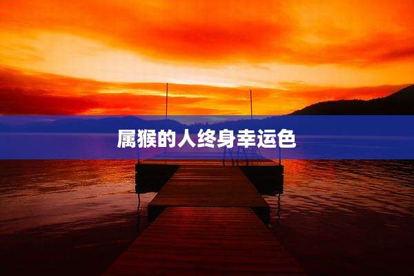 属猴的人终身幸运色