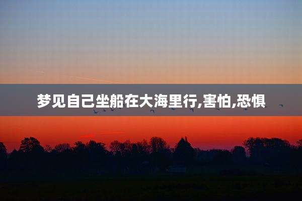 梦见自己坐船在大海里行,害怕,恐惧