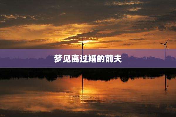 梦见离过婚的前夫