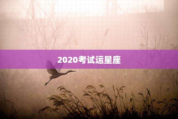 2020考试运星座