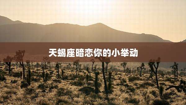 天蝎座暗恋你的小举动