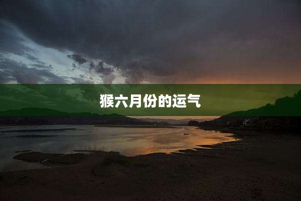 猴六月份的运气