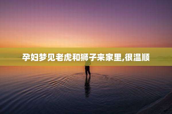 孕妇梦见老虎和狮子来家里,很温顺