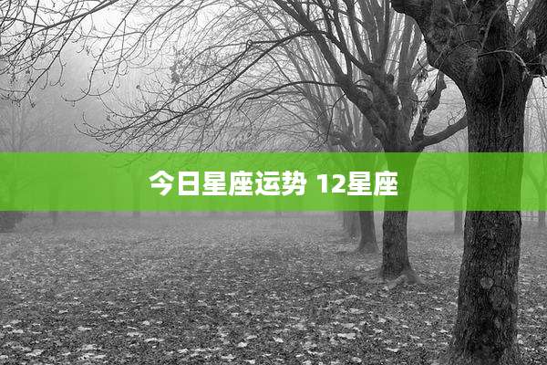 今日星座运势 12星座