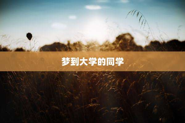 梦到大学的同学