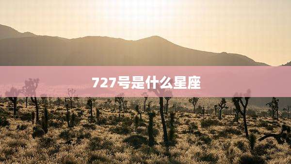 727号是什么星座