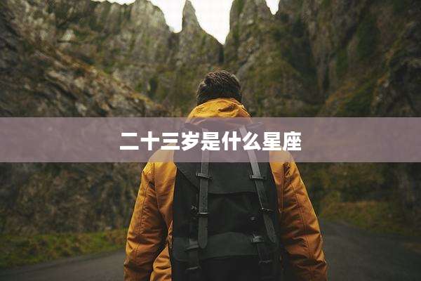 二十三岁是什么星座