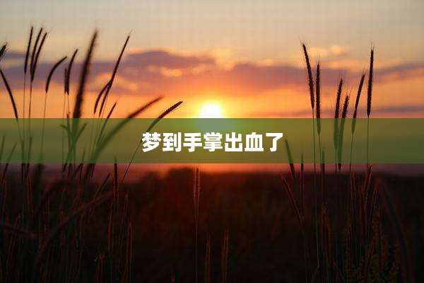 梦到手掌出血了