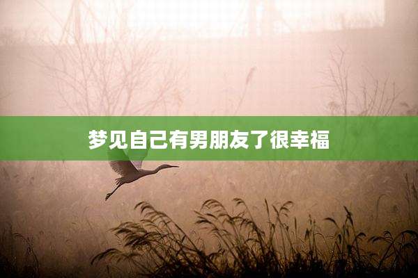 梦见自己有男朋友了很幸福