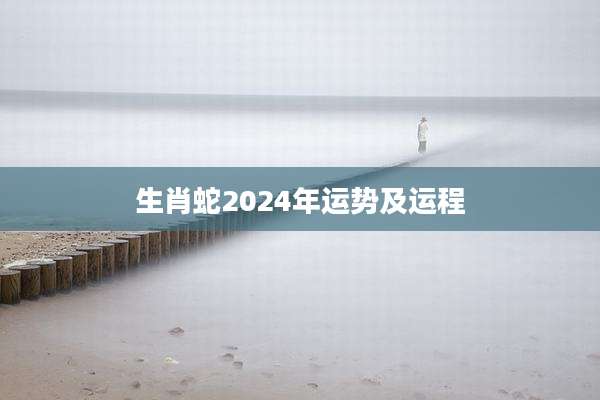 生肖蛇2024年运势及运程
