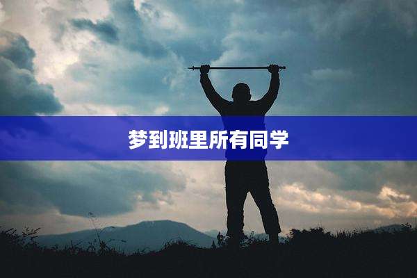 梦到班里所有同学