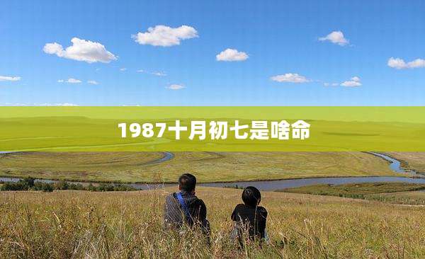 1987十月初七是啥命
