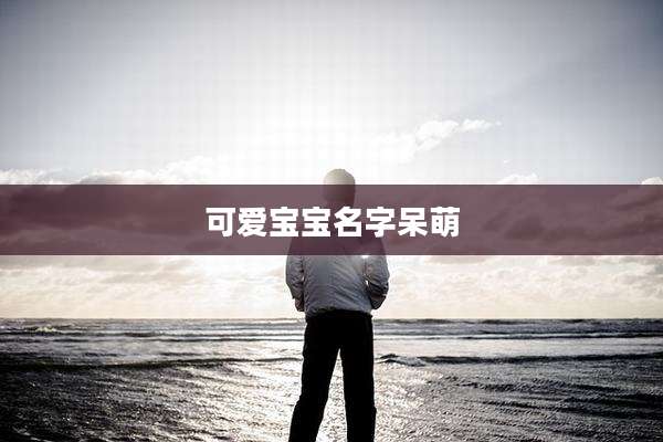 可爱宝宝名字呆萌