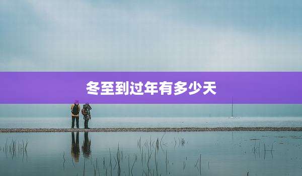 冬至到过年有多少天