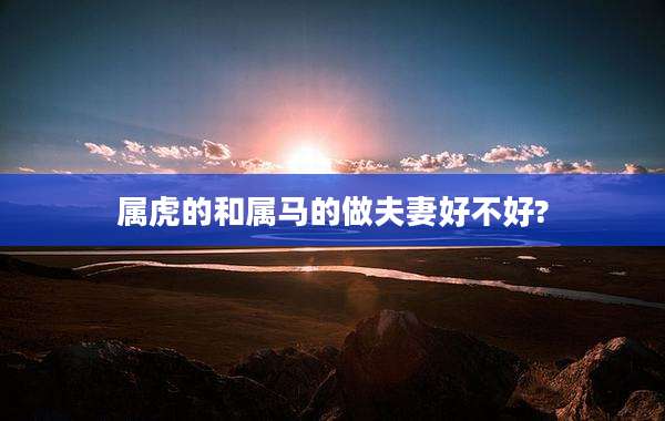 属虎的和属马的做夫妻好不好?