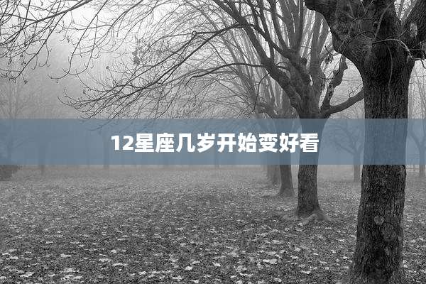 12星座几岁开始变好看