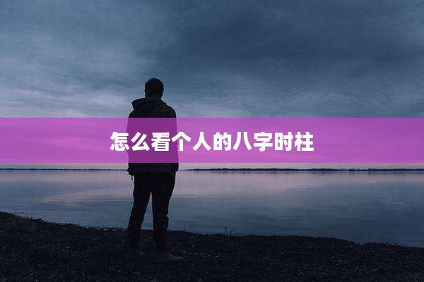 怎么看个人的八字时柱