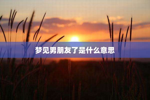 梦见男朋友了是什么意思