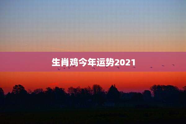 生肖鸡今年运势2021