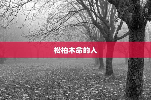 松柏木命的人