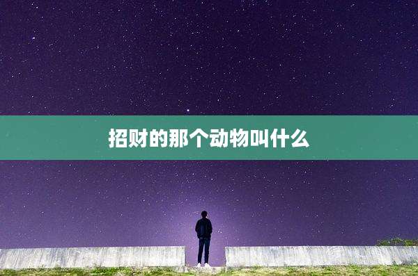 招财的那个动物叫什么