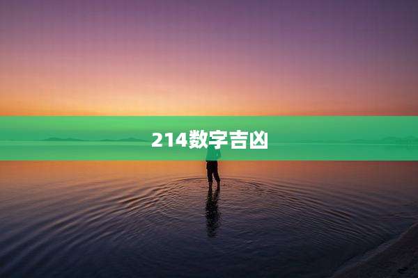 214数字吉凶