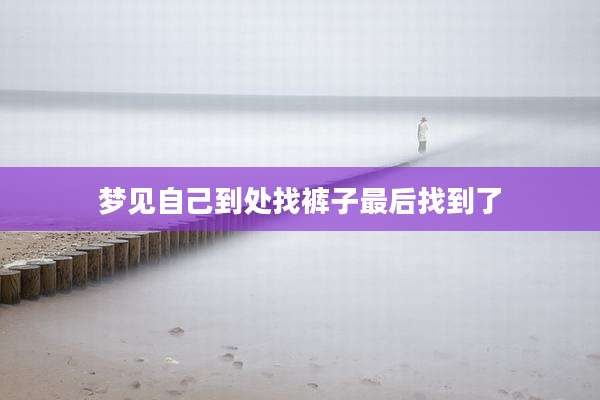 梦见自己到处找裤子最后找到了