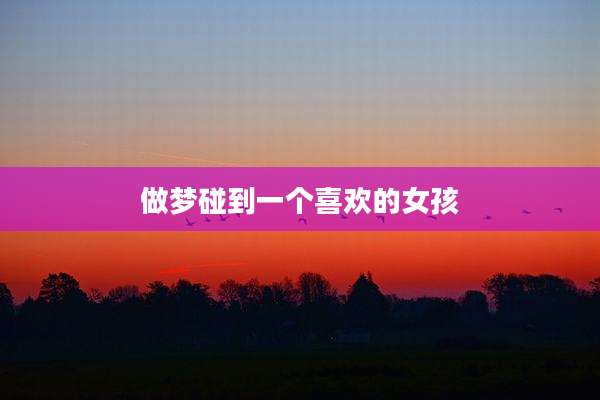 做梦碰到一个喜欢的女孩