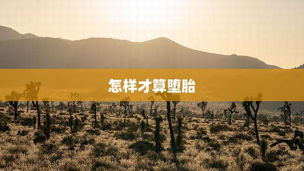 怎样才算堕胎