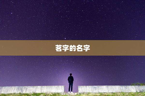 茗字的名字