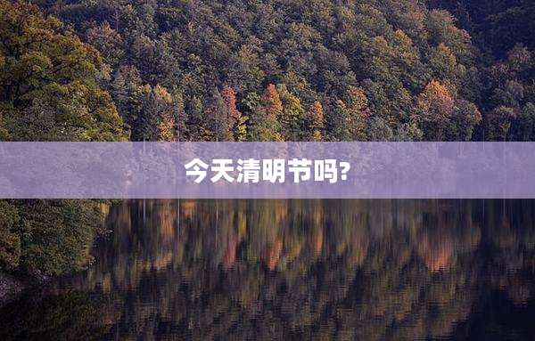 今天清明节吗?