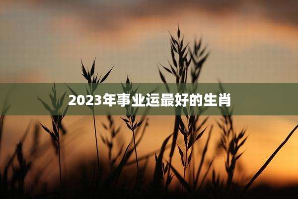 2023年事业运最好的生肖