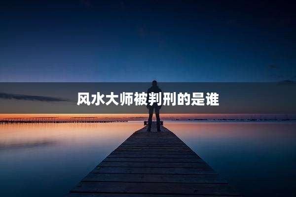 风水大师被判刑的是谁