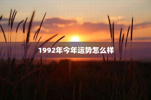 1992年今年运势怎么样