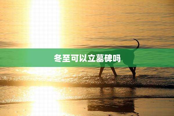 冬至可以立墓碑吗