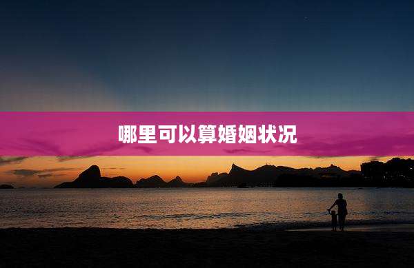 哪里可以算婚姻状况