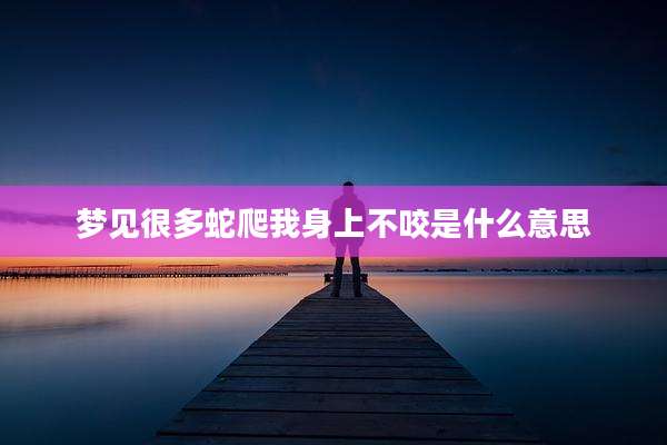 梦见很多蛇爬我身上不咬是什么意思