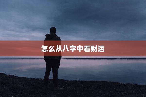 怎么从八字中看财运
