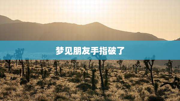 梦见朋友手指破了