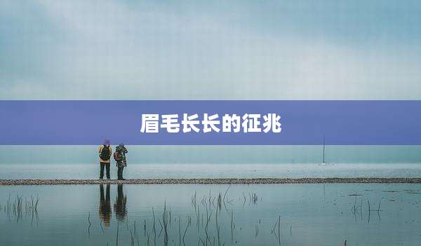 眉毛长长的征兆
