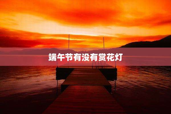 端午节有没有赏花灯