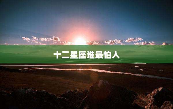 十二星座谁最怕人