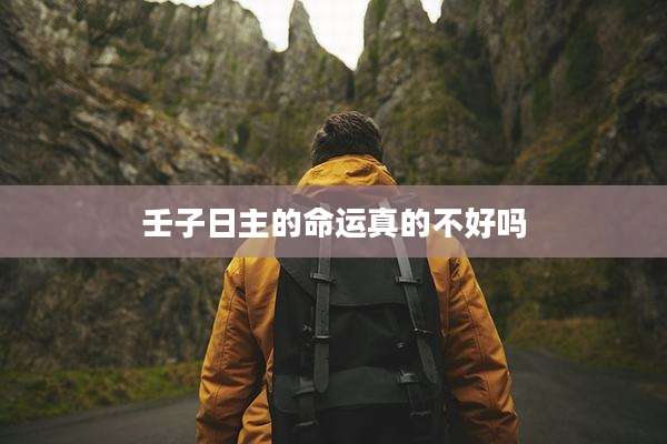 壬子日主的命运真的不好吗