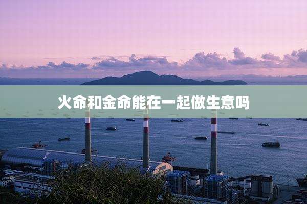 火命和金命能在一起做生意吗
